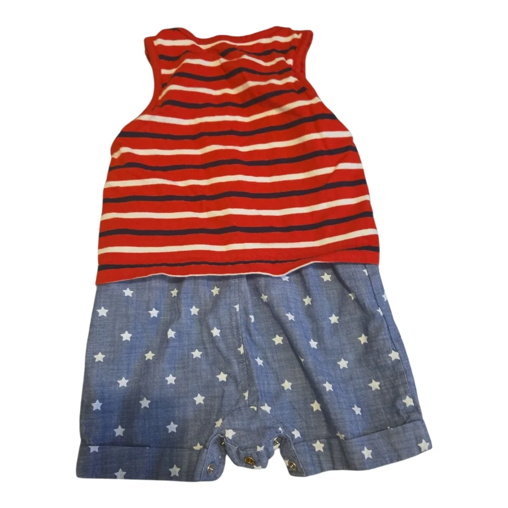GAP Red Striped Star One Piece Baby Outfit 12-18m