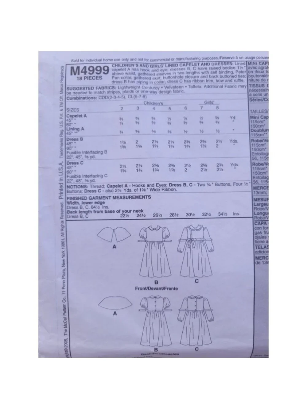 McCalls vintage sewing