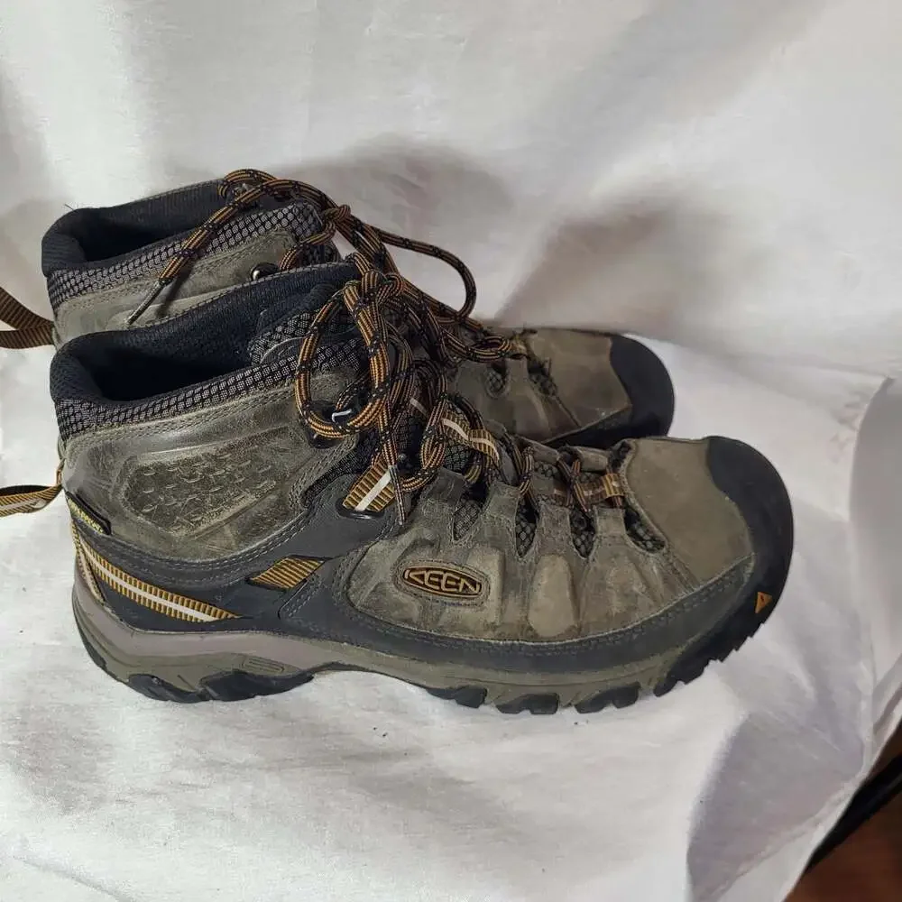 Keen Targhee III Waterproof Mid Hiking Boots Brown Gray Men's, size 9