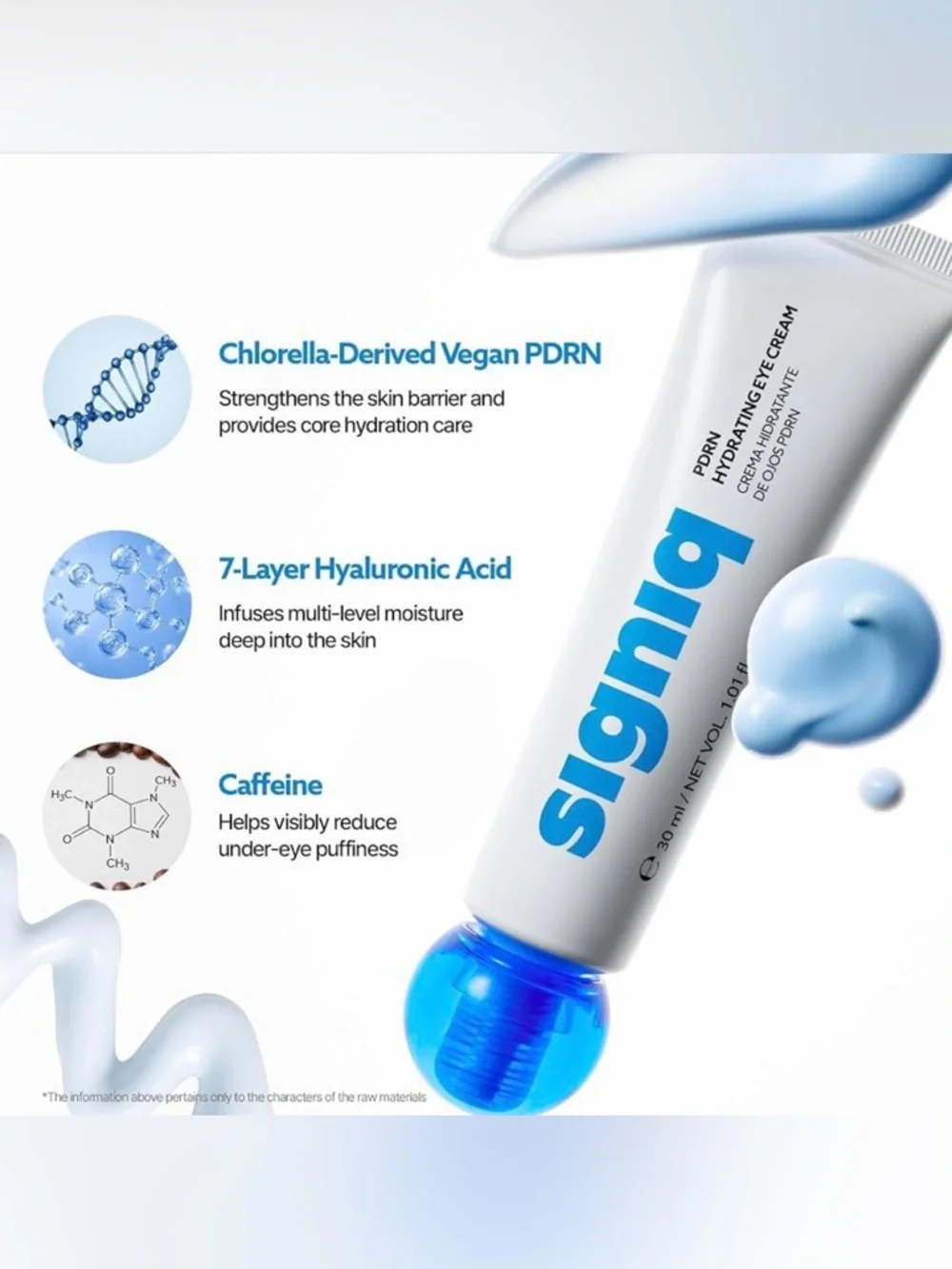 Korean Skincare Signiq PDRN & Caffeine Hydrating Eye Cream