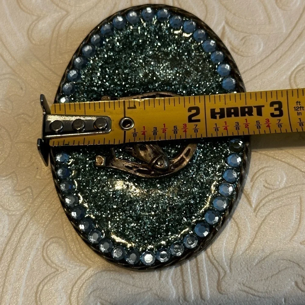 rubyrudi, hand crafted buckle flake crystal