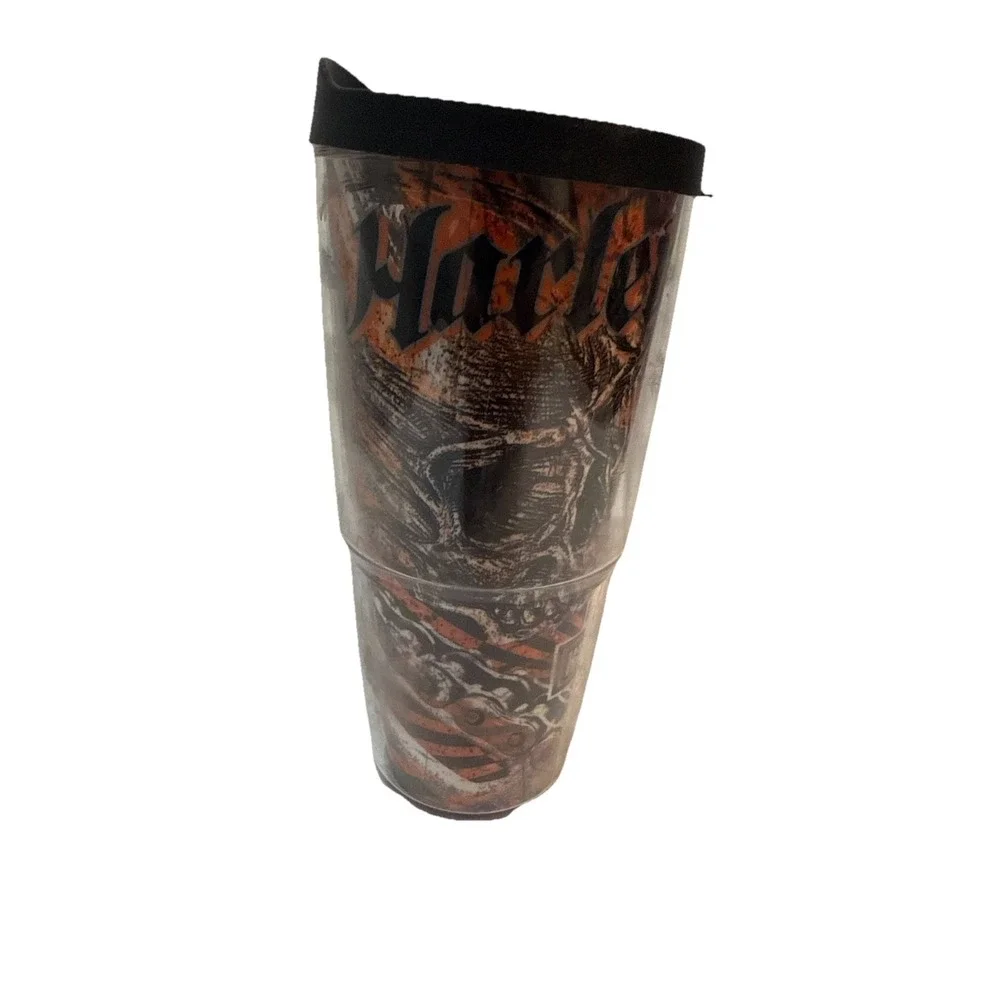 Harley Davidson Tervis Tumbler CUP MUG 24oz Flame Fire Cup Travel Wings Splatter