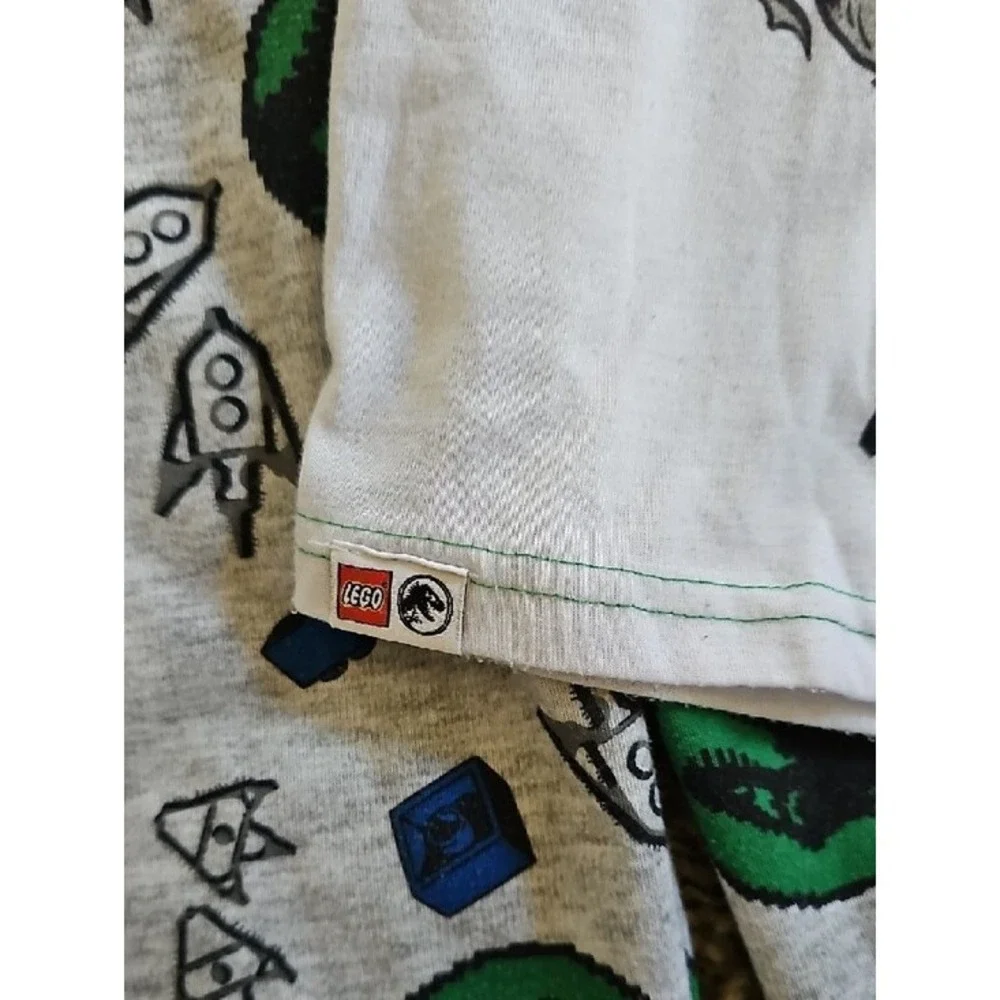 LEGO Jurassic World Boys T-Rex Pajama Set Short Sleeve Pants Size 6/7