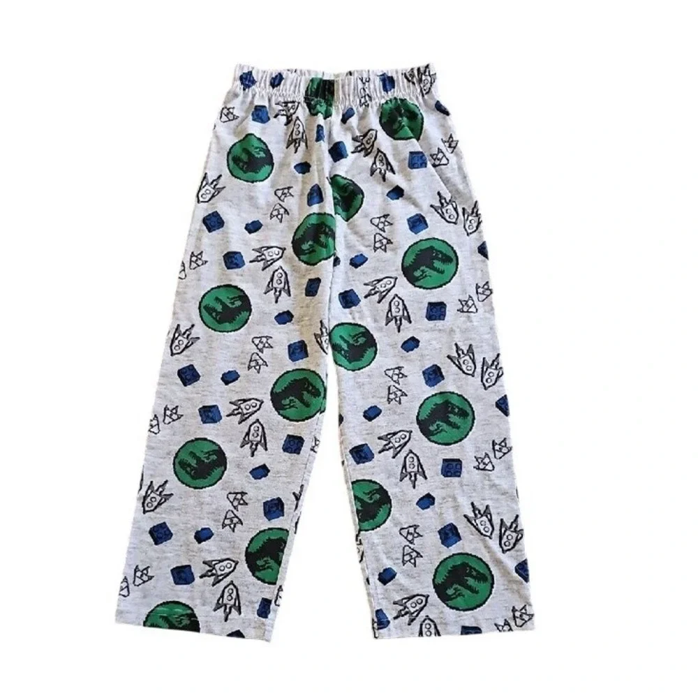 LEGO Jurassic World Boys T-Rex Pajama Set Short Sleeve Pants Size 6/7
