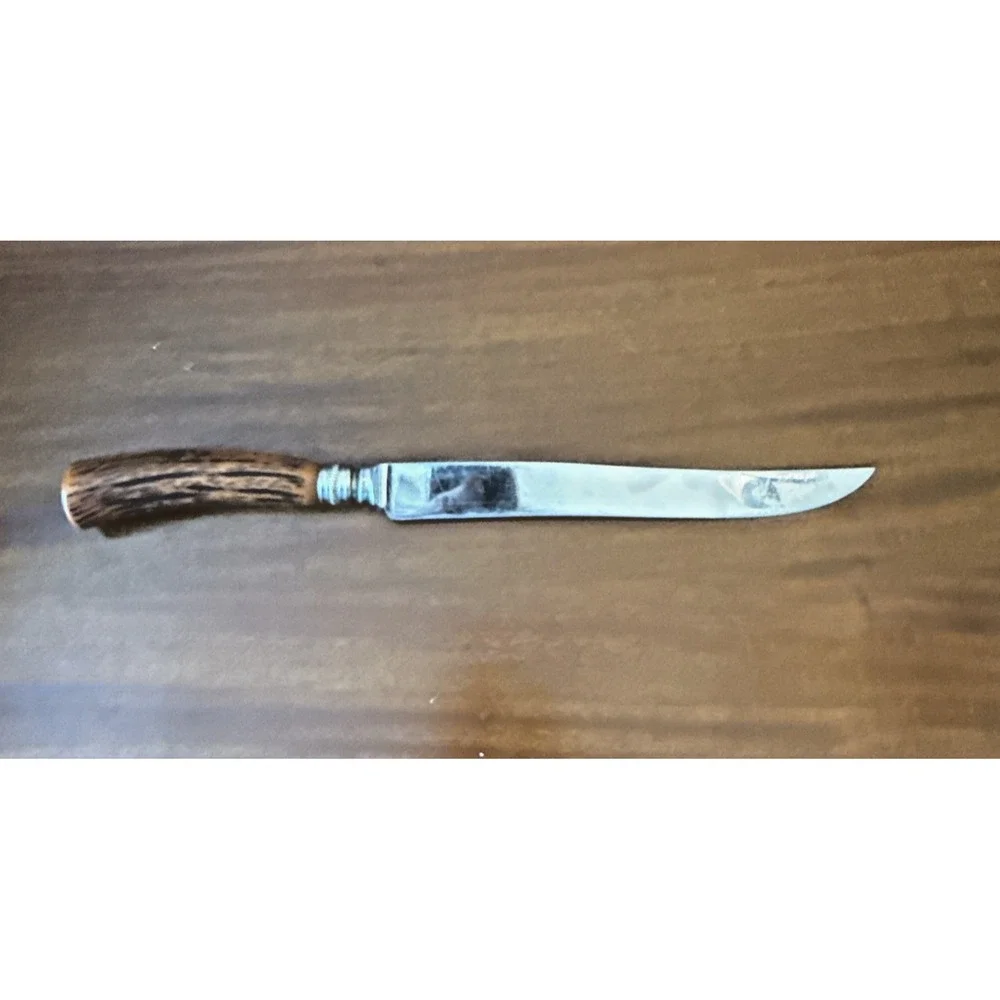 Vintage E.‎ Parker & Sons Sheffield England Carving Knife – Faux Stag Handle