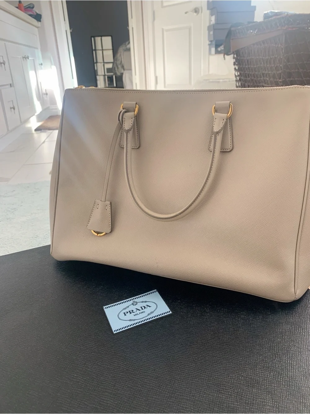 Prada structured satchel