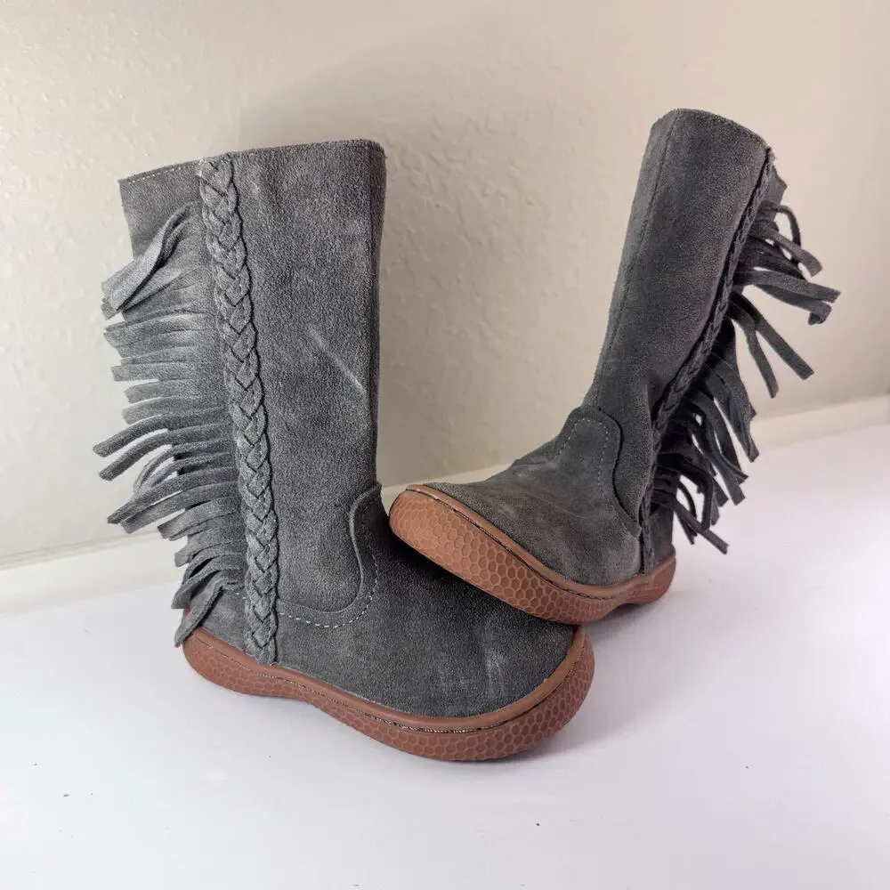 Livie & Luca Sonoma Suede Boots‎ Toddler Girl 5 Gray WORN ONCE Boho