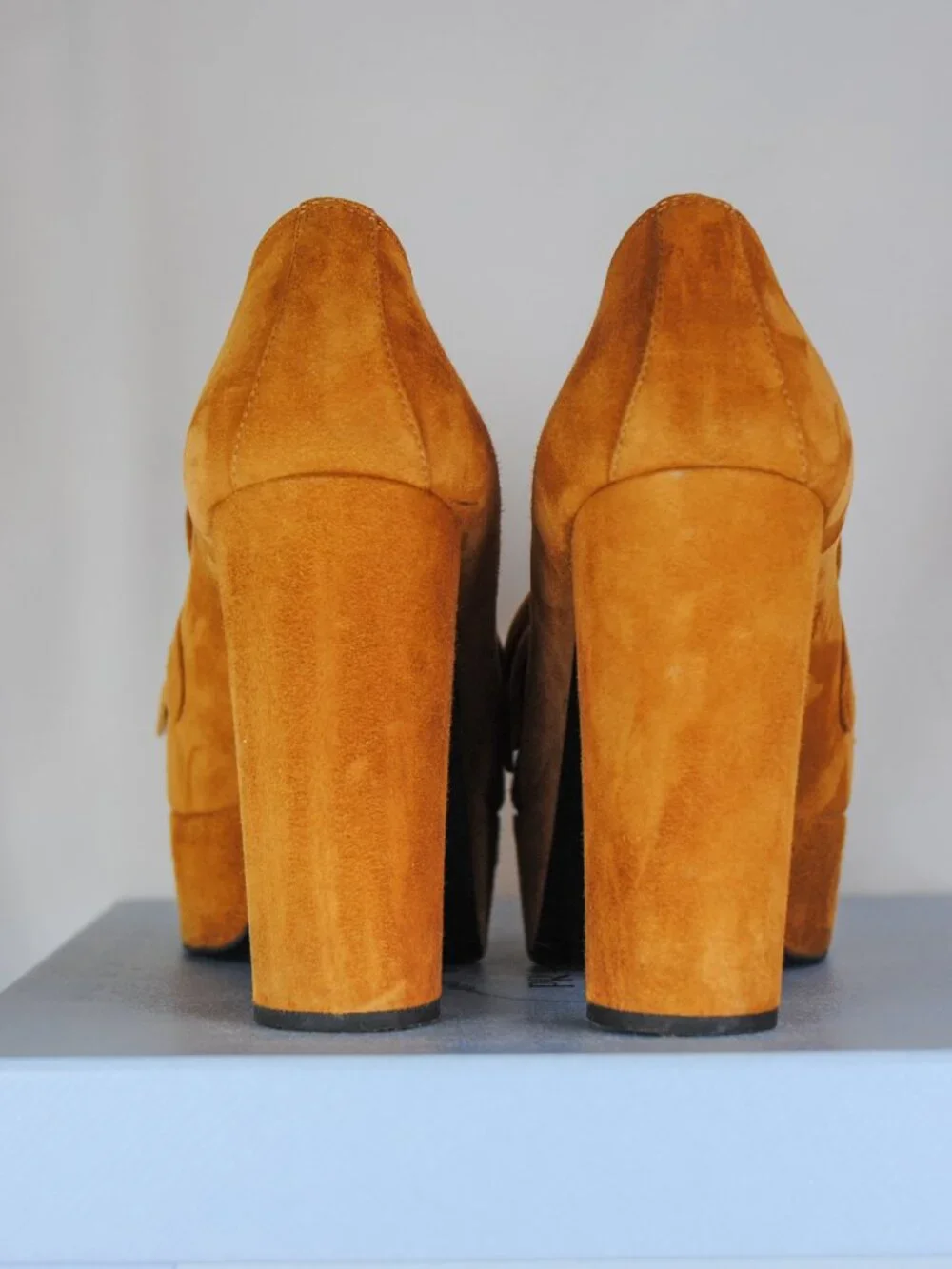 Prada caramel suede