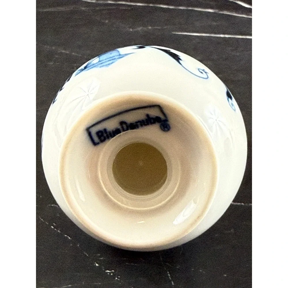 VTG Blue Danube Blue Onion Pattern Pepper Shaker Rectangle Stamp 5in