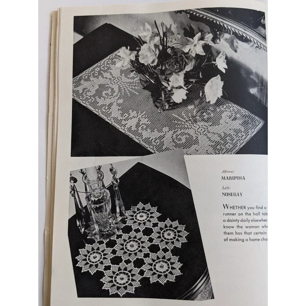Vintage 1979 Floral Doilies For Crocheting Book 35 Patterns Edited by Rita Weiss