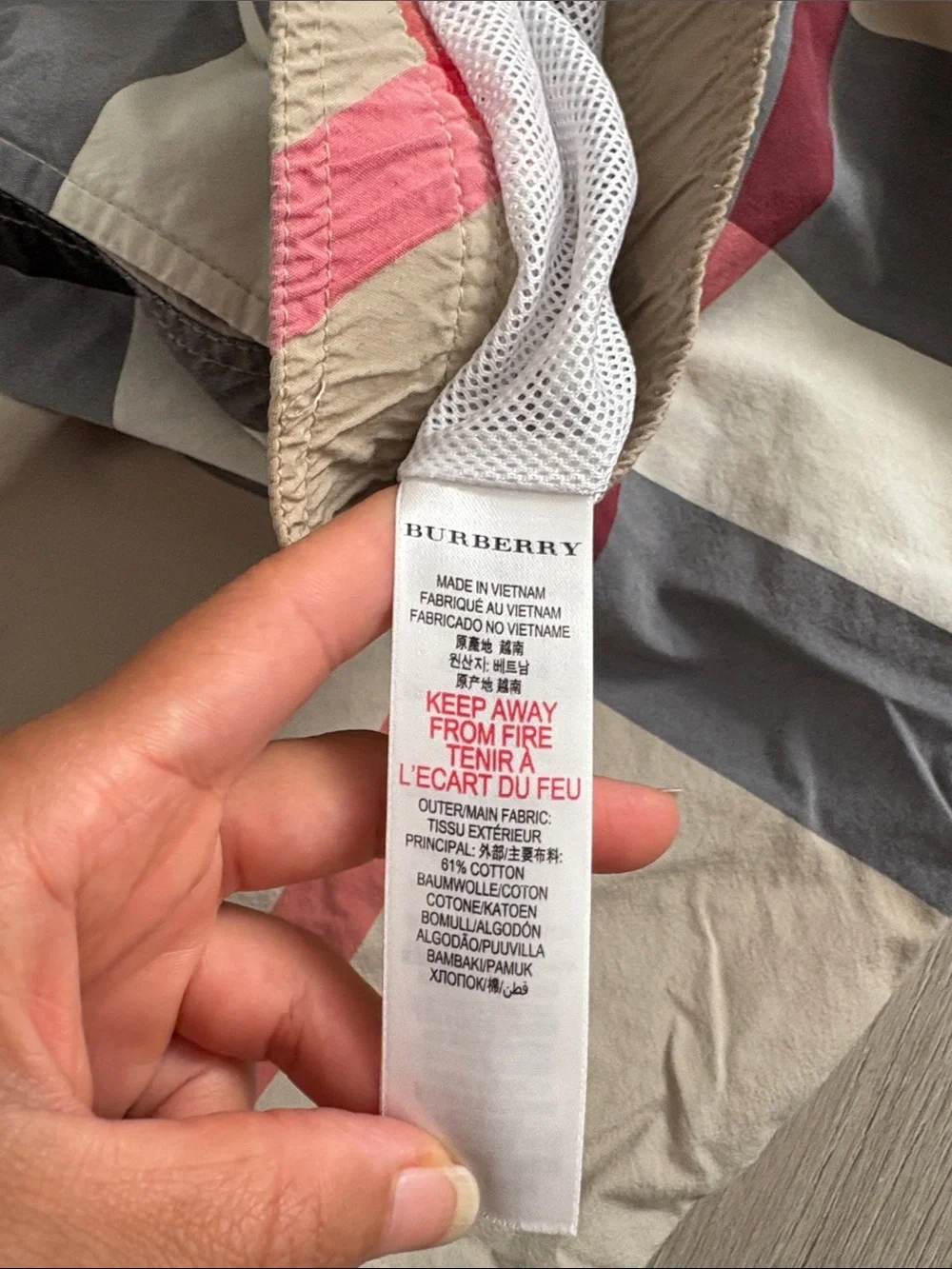 Burberry signature check