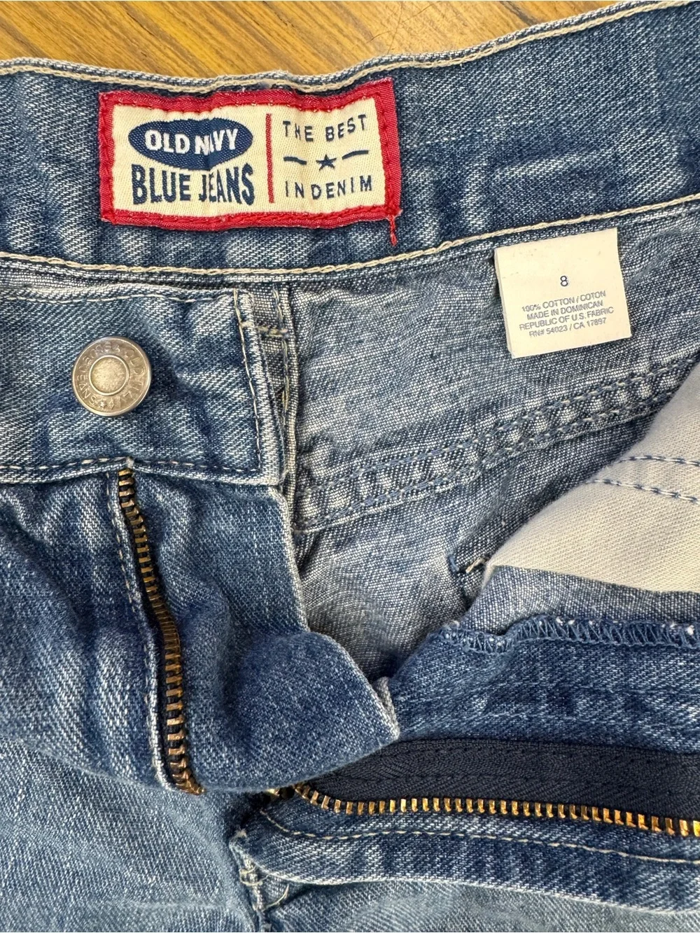 VINTAGE 100% Cotton Old Navy Blue Denim Shorts 8 90’s Y2K Normcore Retro