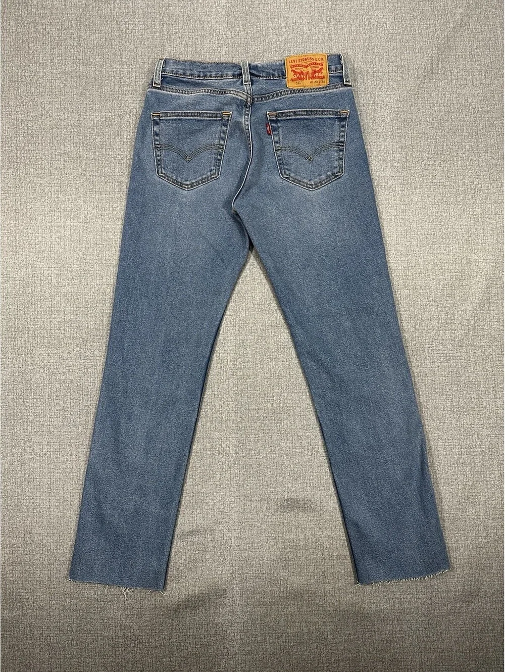 Levi’s 511 Slim Fit Jeans Men’s 28x27 Blue Denim Waterless Raw Hem