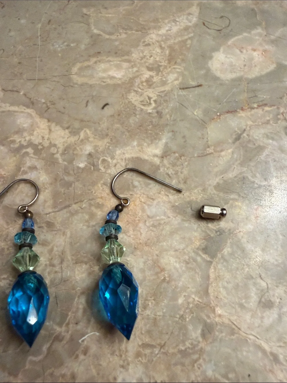Incredible Austrian crystal fancy stone pierced earring with unusual stops