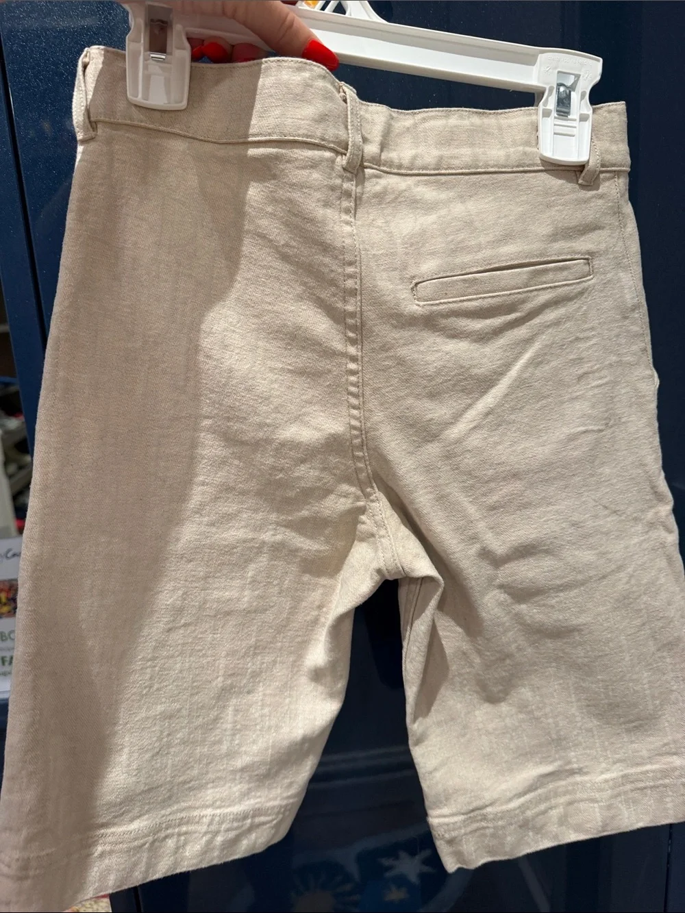 Dior Kids Authentic Cream DIOR Logo Jean Shorts