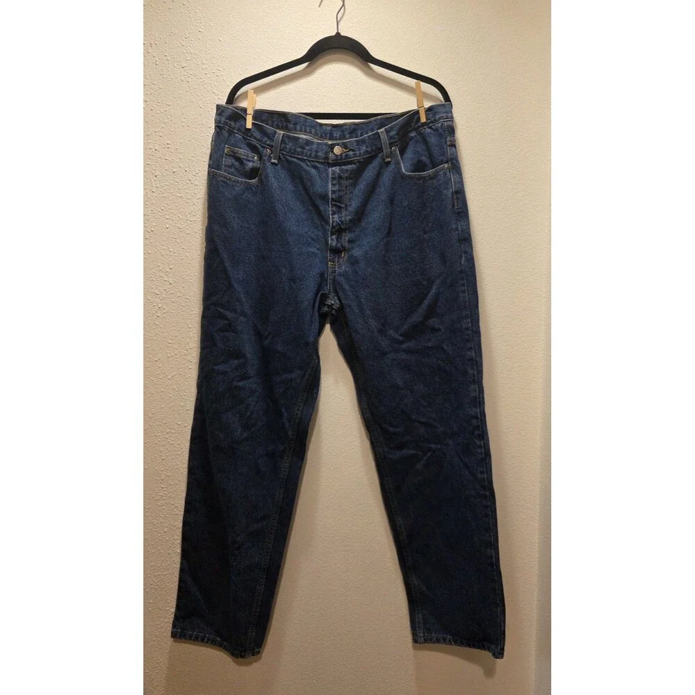 Members Mark Jeans Mens 40x32 Blue Tapered Leg Dark Wash American Denim