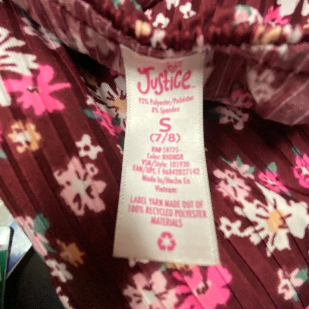 Justice floral jumpsuit