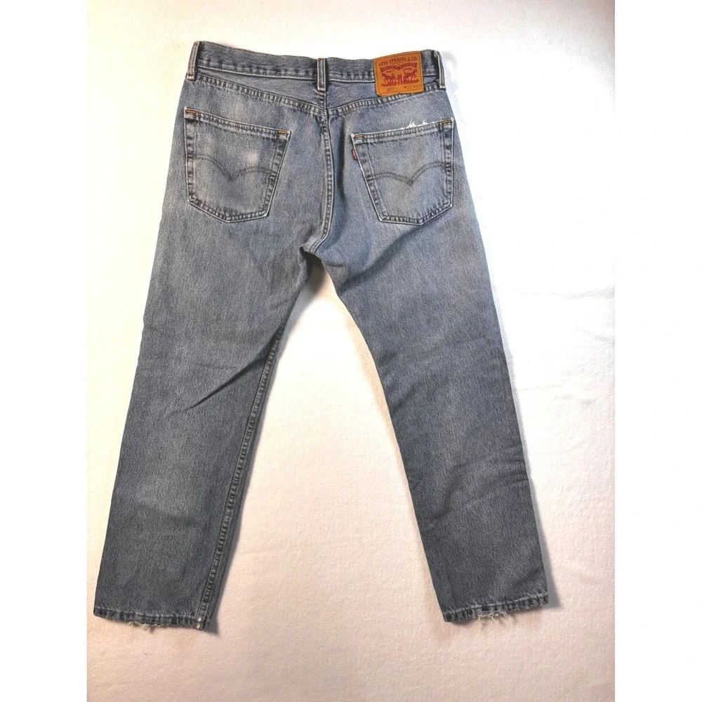 Levis 505 Vintage Regular‎ Fit Straight Leg Jeans Mens W33 L30 Medium Wash Blue