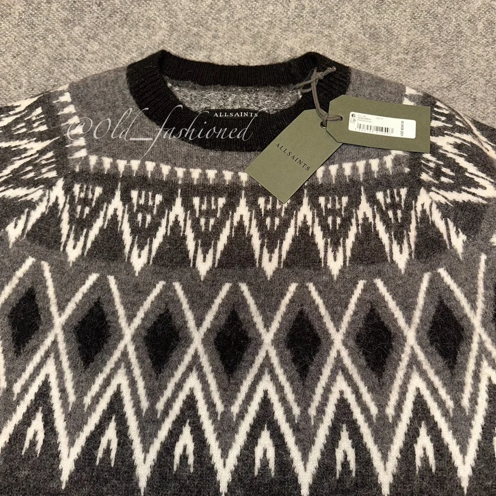 ALL SAINTS Wool Ace Fair Isle Oversized Sweater