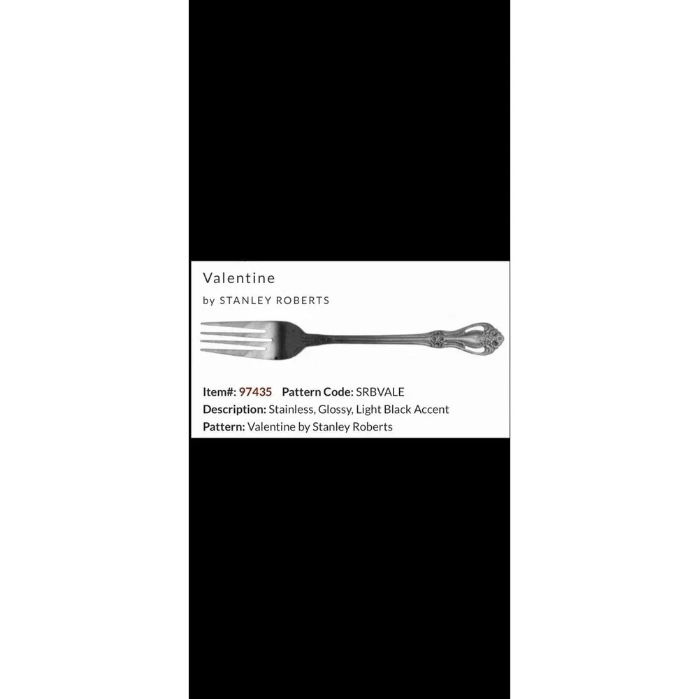 VALENTINE Stainless Flatware Rogers by Stanley Roberts 44‎ Piece Service For 8