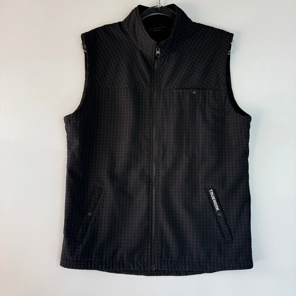 Truewerk Technical Workwear Vest Mens M Soft‎ Shell Fleece Lined Black