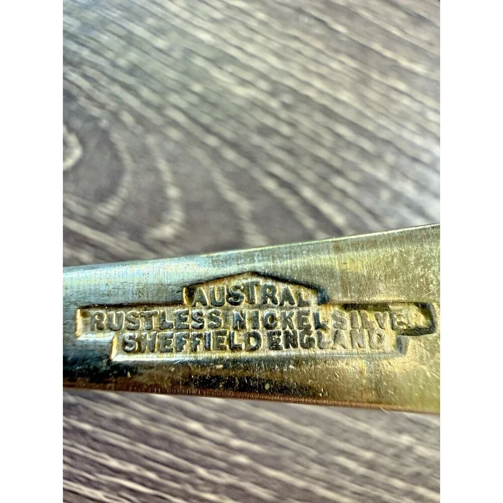 Sheffield 1960s Dessert Spoon Rustless Nickel Silver Austral Vintage Flatware‎
