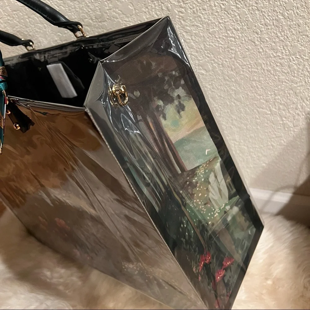 Gucci Large Limited Edition Shopping Bag Tote with PVC TPU Clear Cover Handmade
