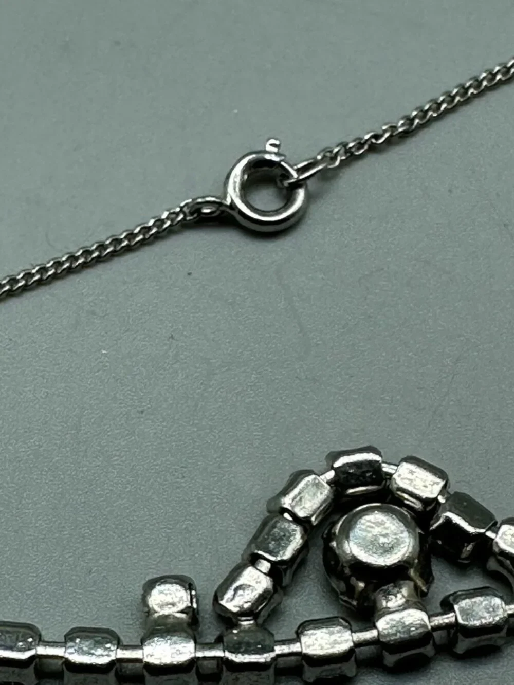 Vintage rhodium plated