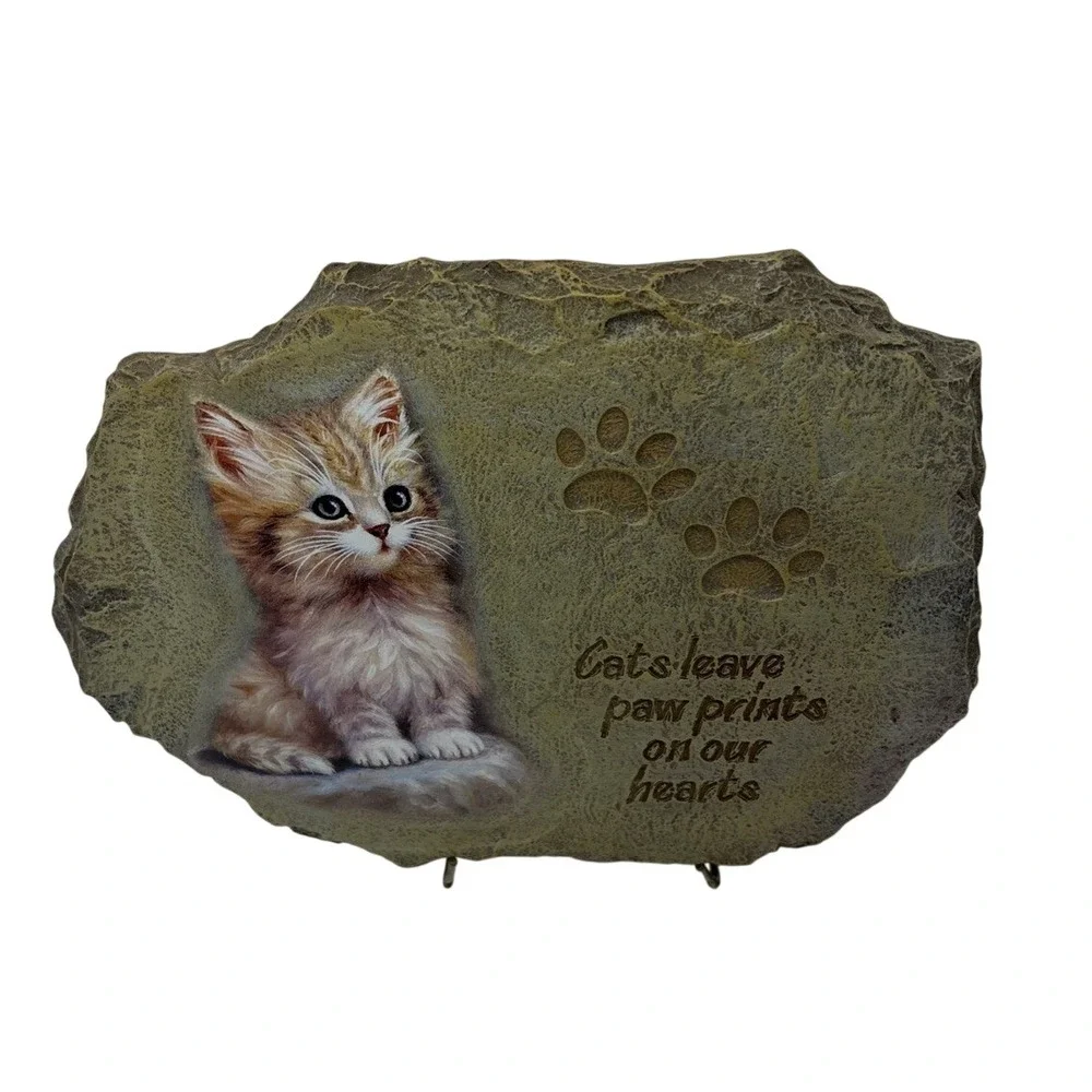 Bradford Exchange Paw Prints On Our‎ Hearts Cats Plaque 2003 Limited Edition