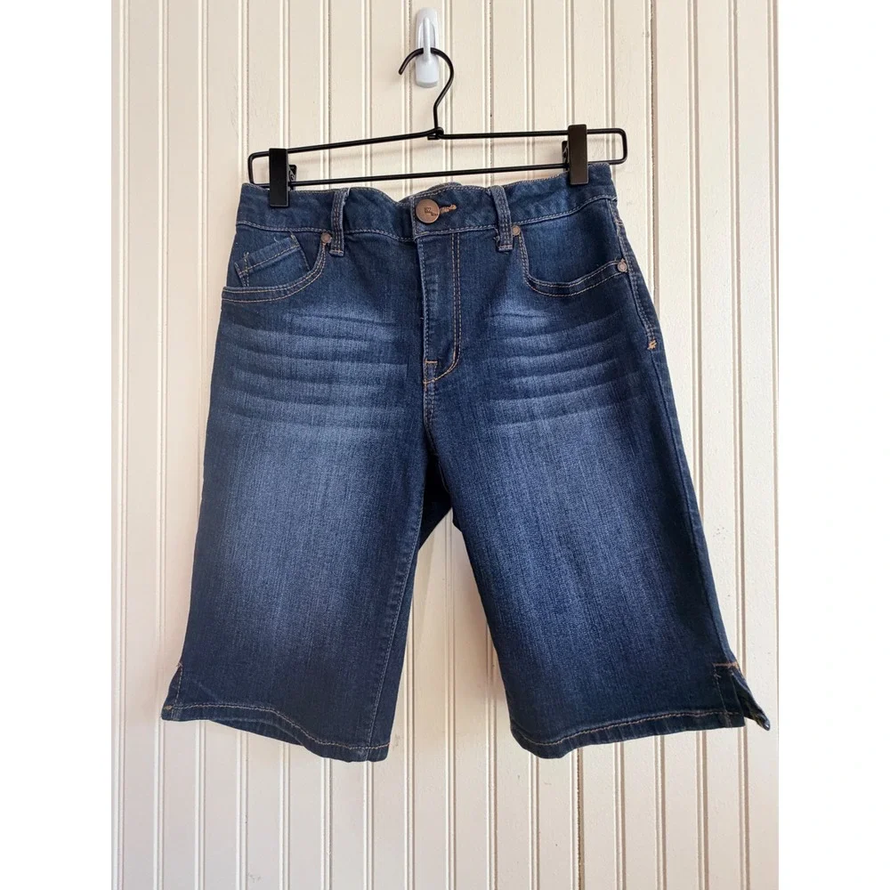 1822 Denim Dark Wash Bermuda Shorts Women's Size 6 Stretch Casual‎ Everyday