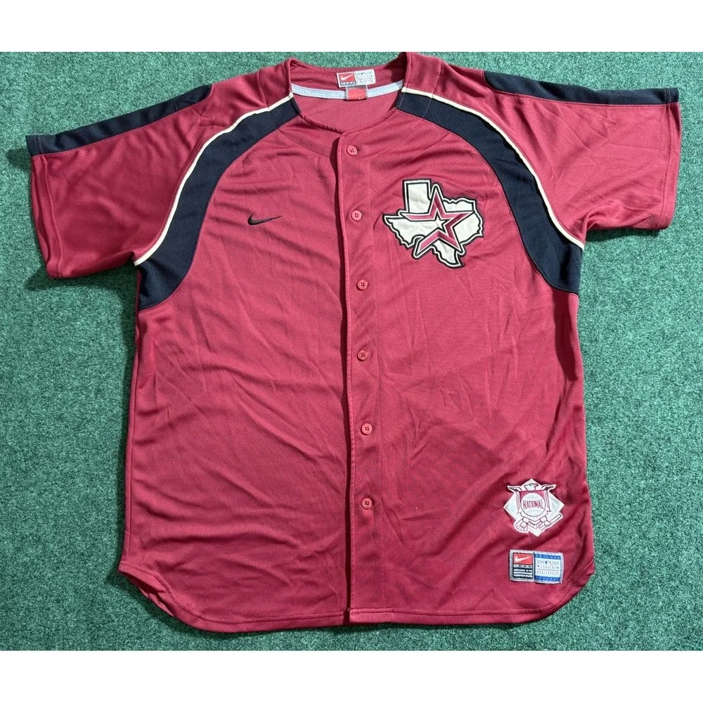 Vintage Nike Houston Astros Jersey 2000s‎ Y2K Texas Baseball Men's 2XL Red