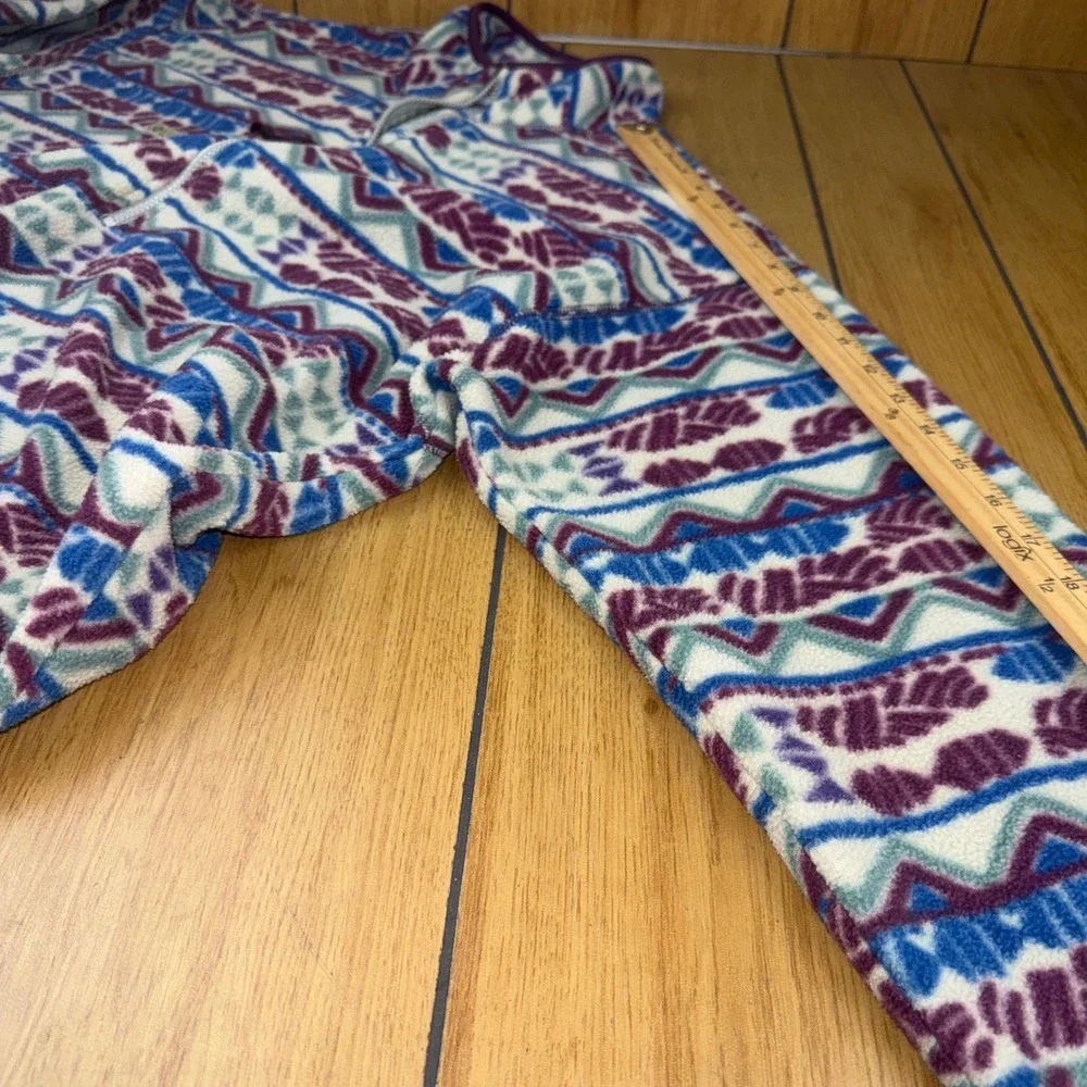 Vintage Columbia‎ Sportswear Mens Fleece Pullover Geometric Tribal Made in USA L