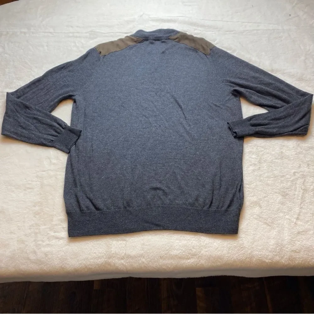 Refectory British Inspired 1/4 Zip Long Sleeve Sweater Size Large
