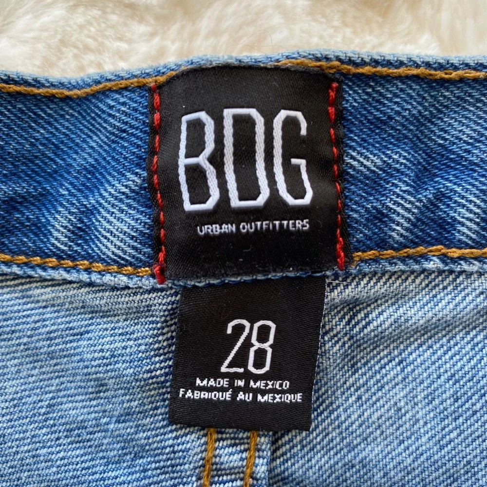 BDG Denim‎ Shorts Women 28 Blue High Rise Button Fly Distressed Cuffed Festival