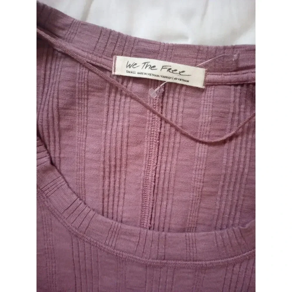 Free People Big Sur Long-Sleeve T-Shirt‎ in Misty Mountain Sz S Tie Dye New
