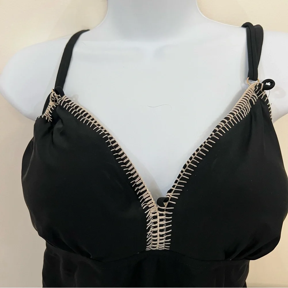 Motherhood Maternity black tankini