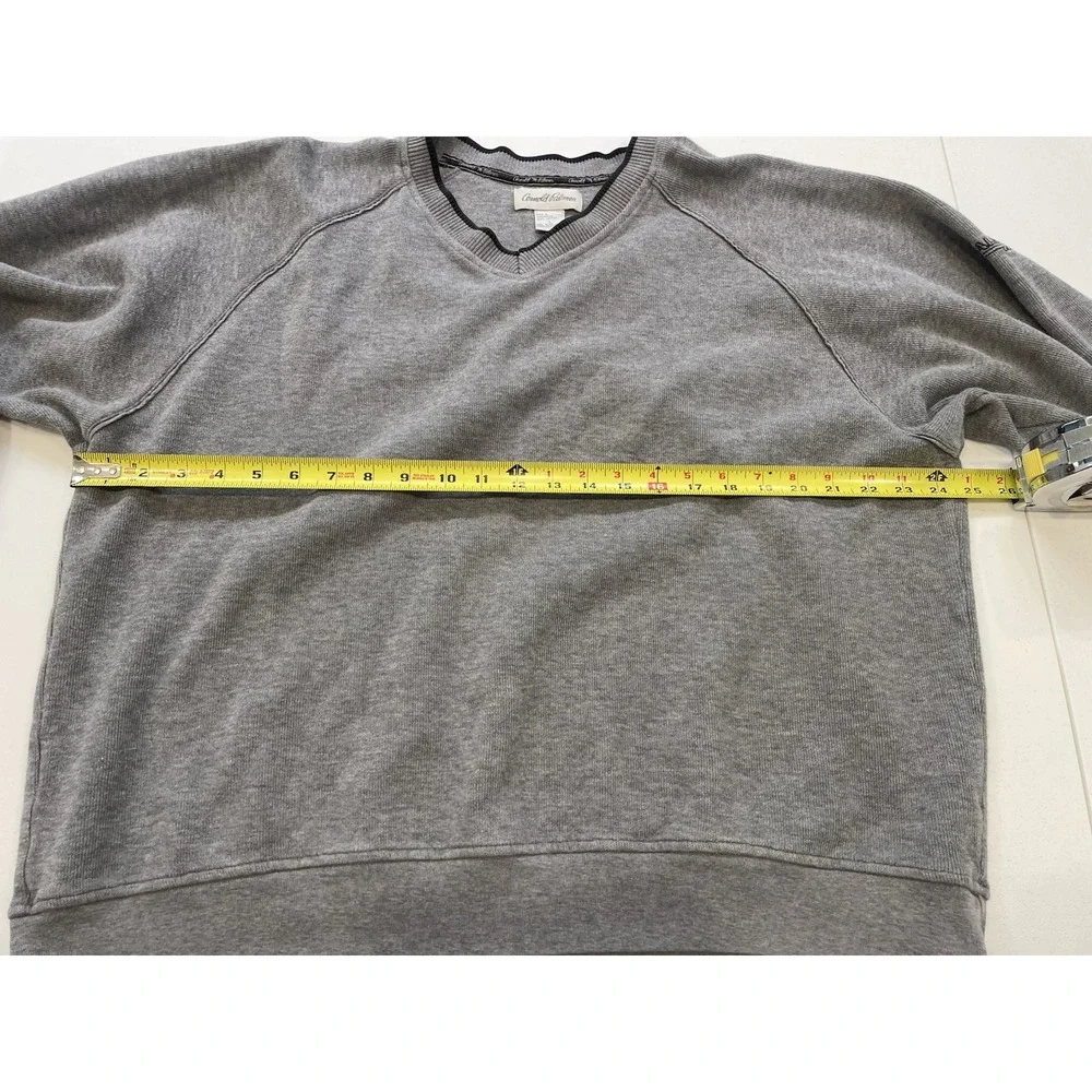 Arnold Palmer Sweatshirt Men's Large Gray Palmer Golf V-Neck‎ Cotton Pullover
