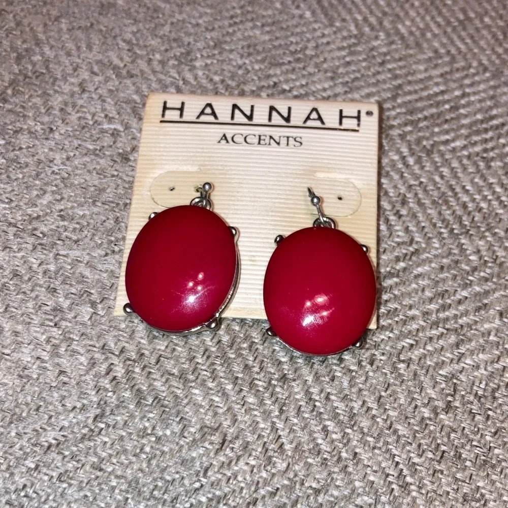 Hannah Accents Vibrant Red Earrings