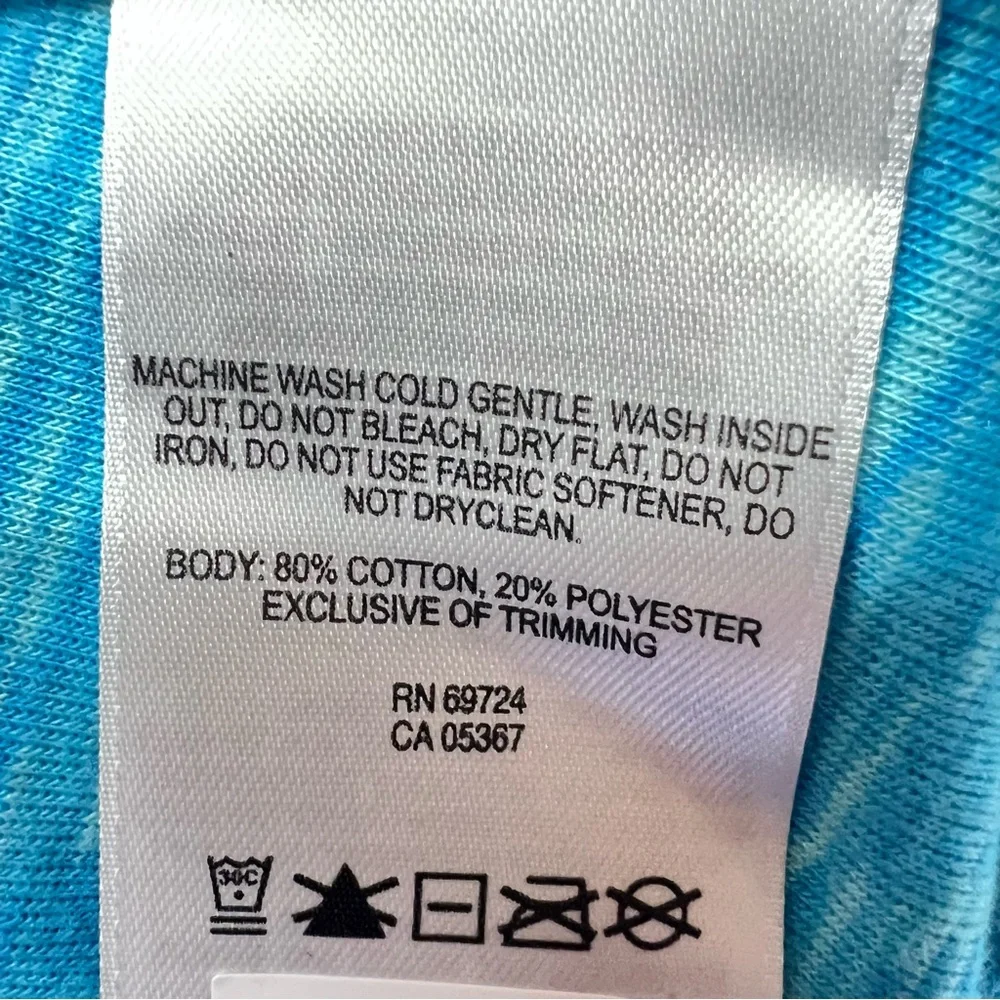 Columbia Half-Zip Pullover Mock Turtleneck Turquoise Space Dye Size Medium