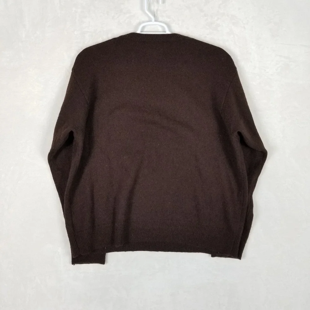 Pendleton Sweater Mens XXL Brown Washable Wool Crewneck Long Sleeve Pullover