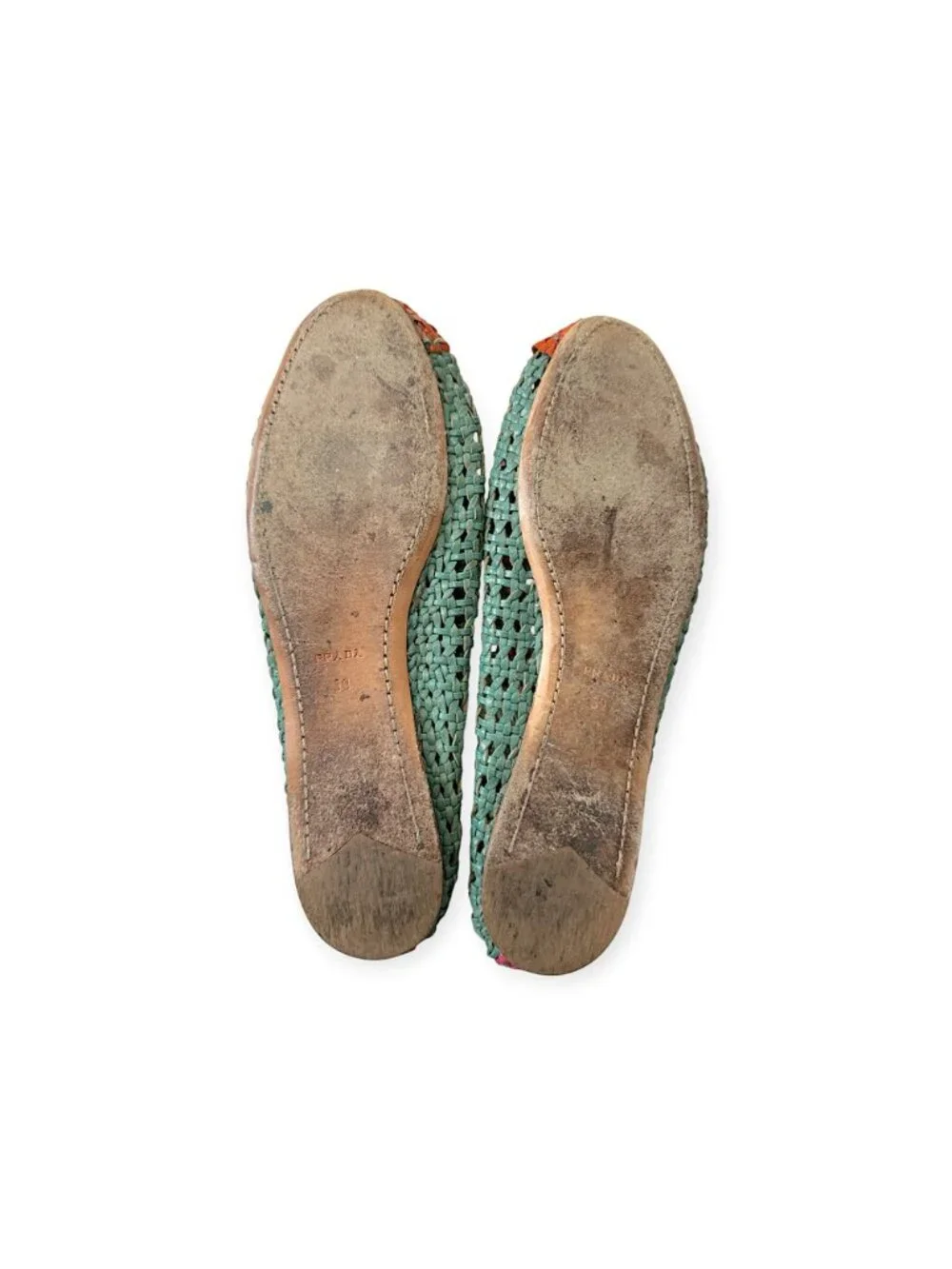 Prada SS2010 Limited Edition Woven Madras Leather Flats – Size 39 – Rare Box Set