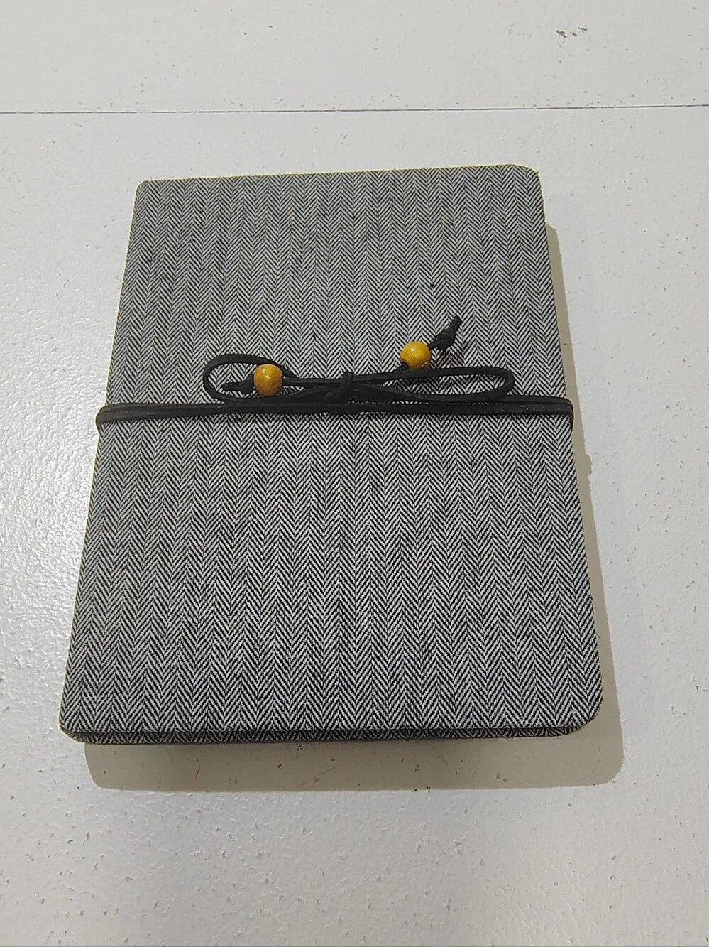 New Ruled Journal Casebound Fabric Gray Vintage Inspired Y2k
