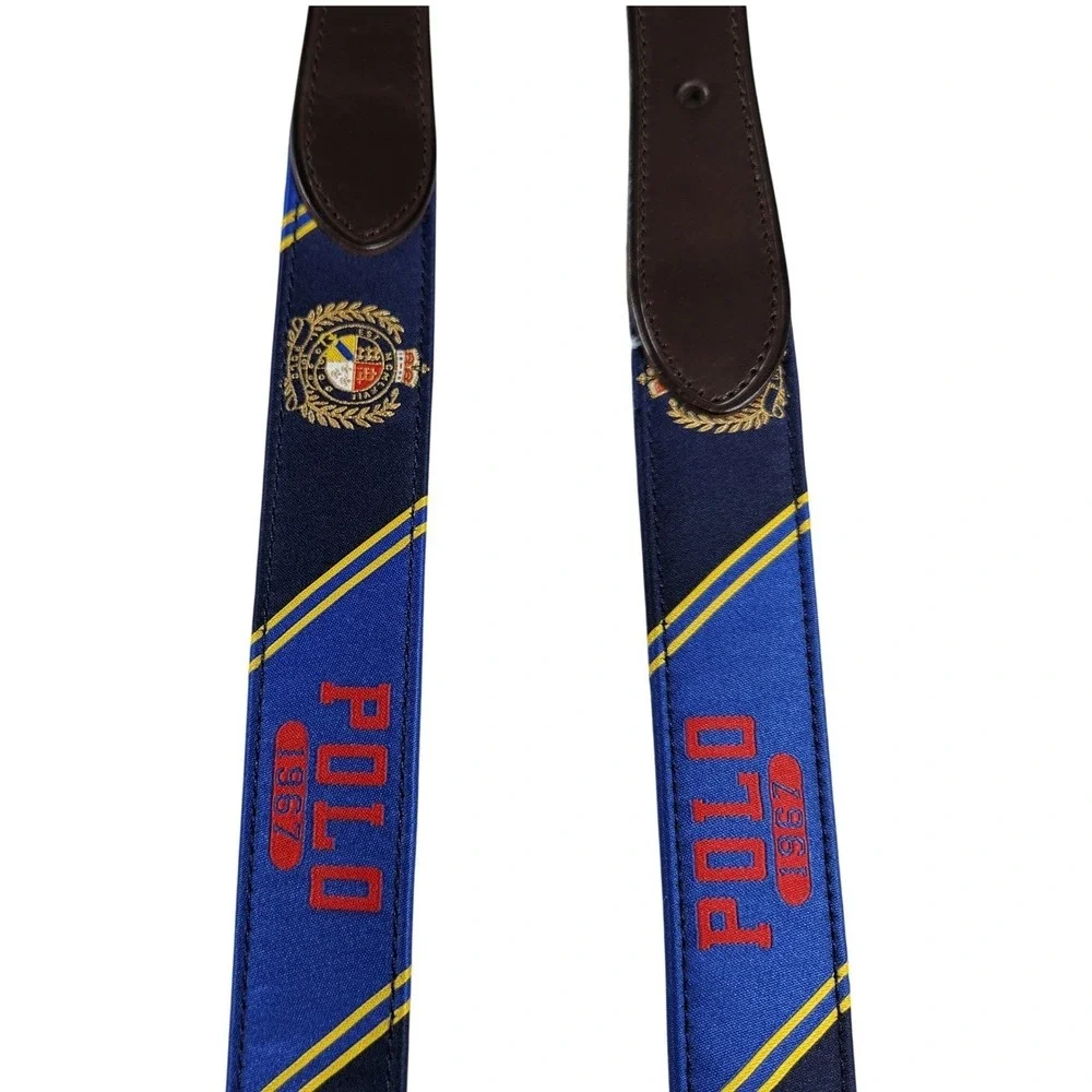 Ralph Lauren Boys Crest Webbed Belt Large L‎ Youth Women S Unisex New