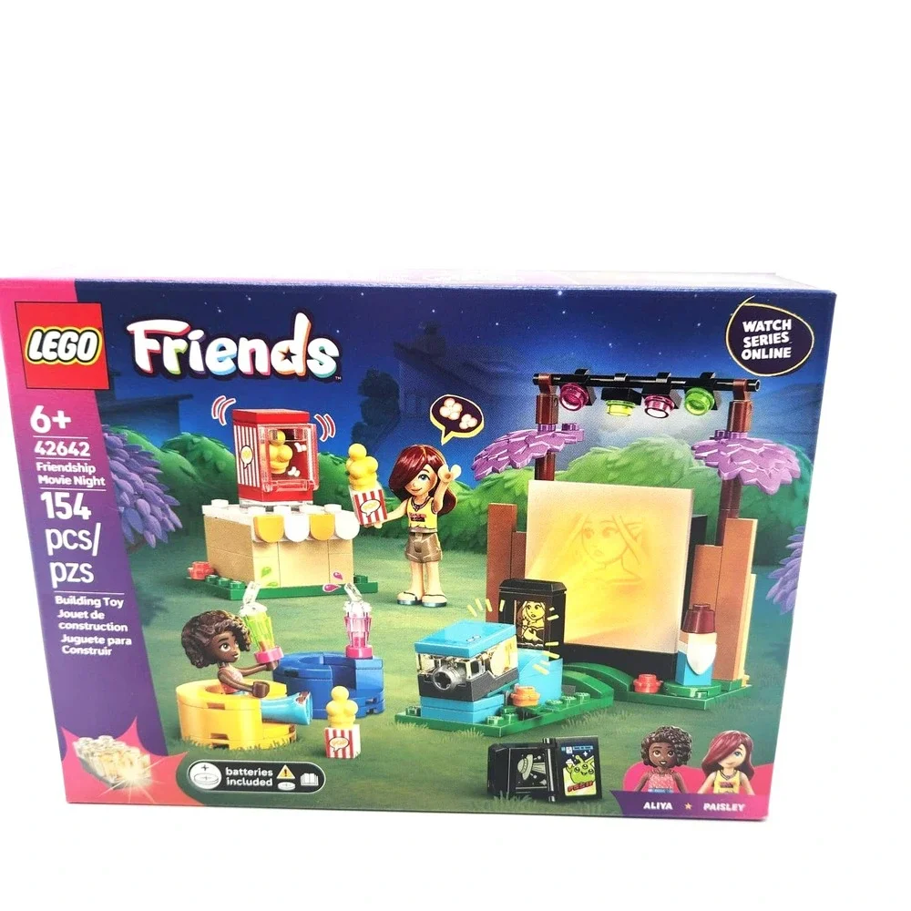 LEGO 42642 Friends Movie Night Set w/ Mini-Dolls Paisley & Aliya Ages 6+‎
