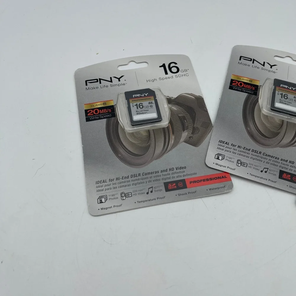 3 Pack PNY 16GB Professional‎ High Speed SDHC Class 10 Memory Cards 20MB/s NEW