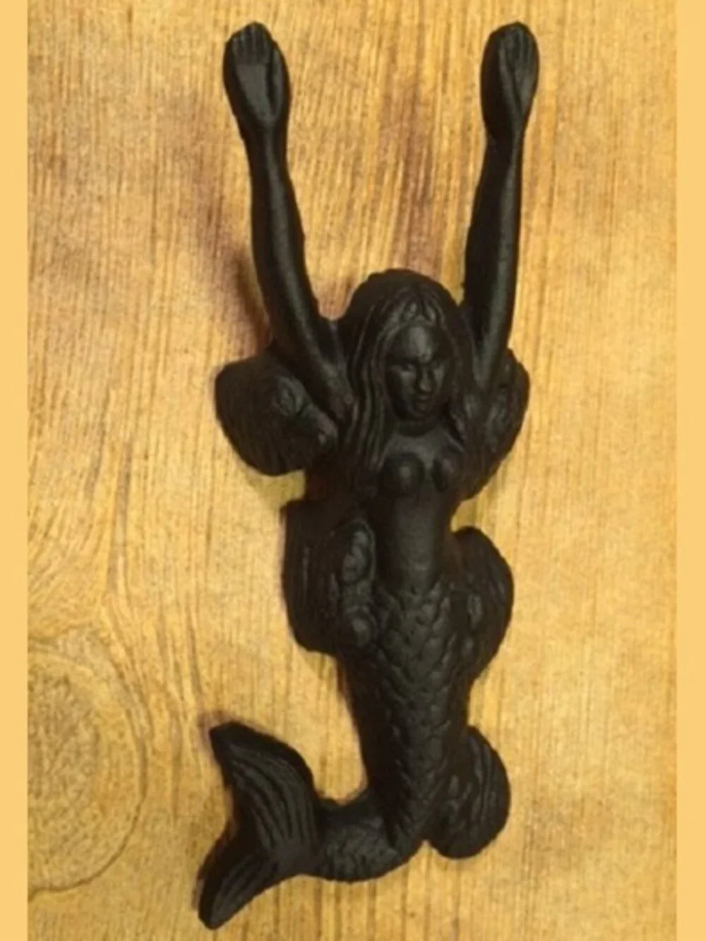 Black Cast Iron Mermaid Indoor Door Stop 2