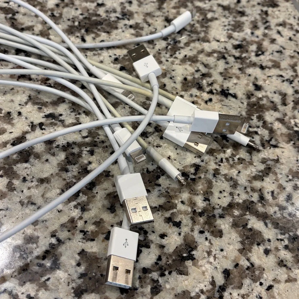 Set of 6 Chargers - Lightning to USB Charging Cable Cords