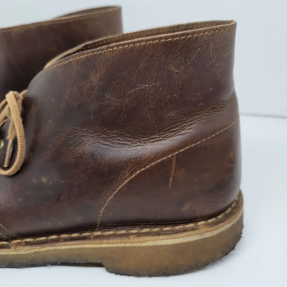 Clarks Original Men's Desert Boot Brown Leather Crepe Sole Chukka Boots Size 10M