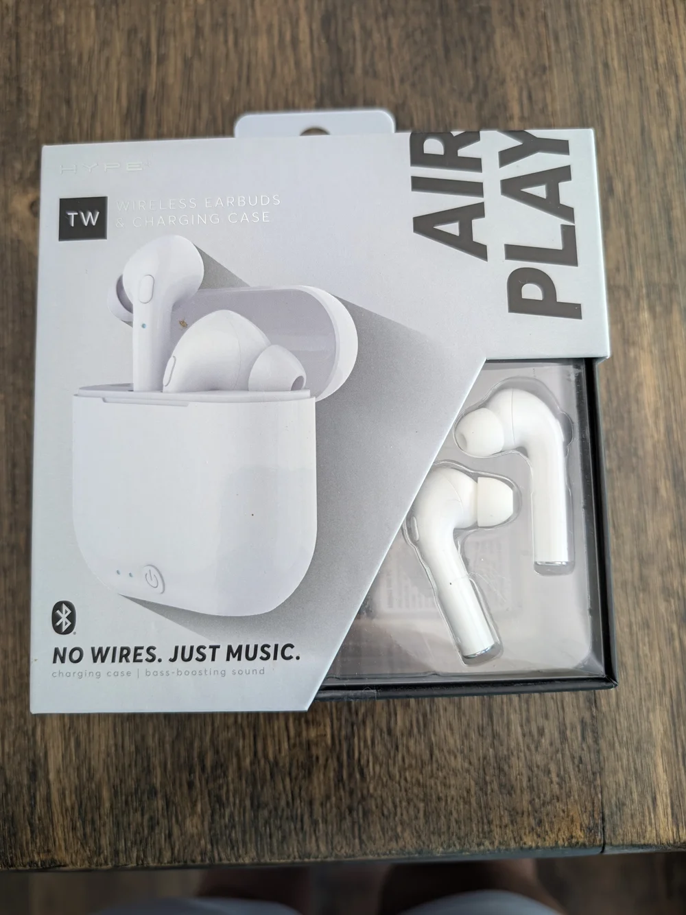 Hype Air Play Wireless Earbuds - White