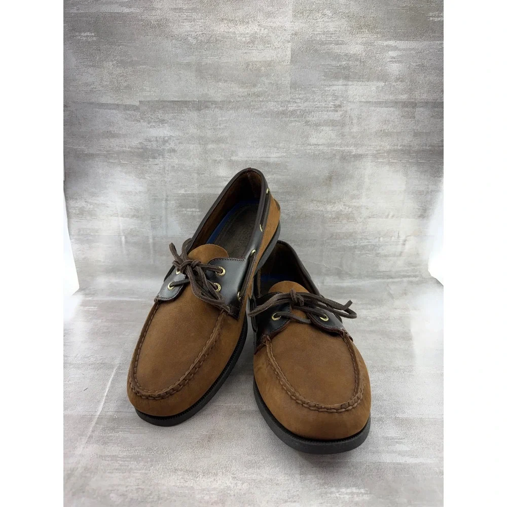Sperry Top-Sider Men Sz 12W Authentic Original Brown Leather Boat Shoes 0195412